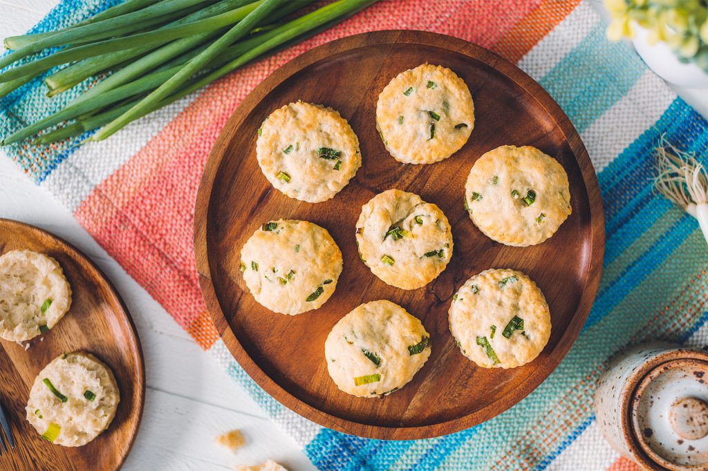 SAVORY BISCUITS WITH SCALLIONS